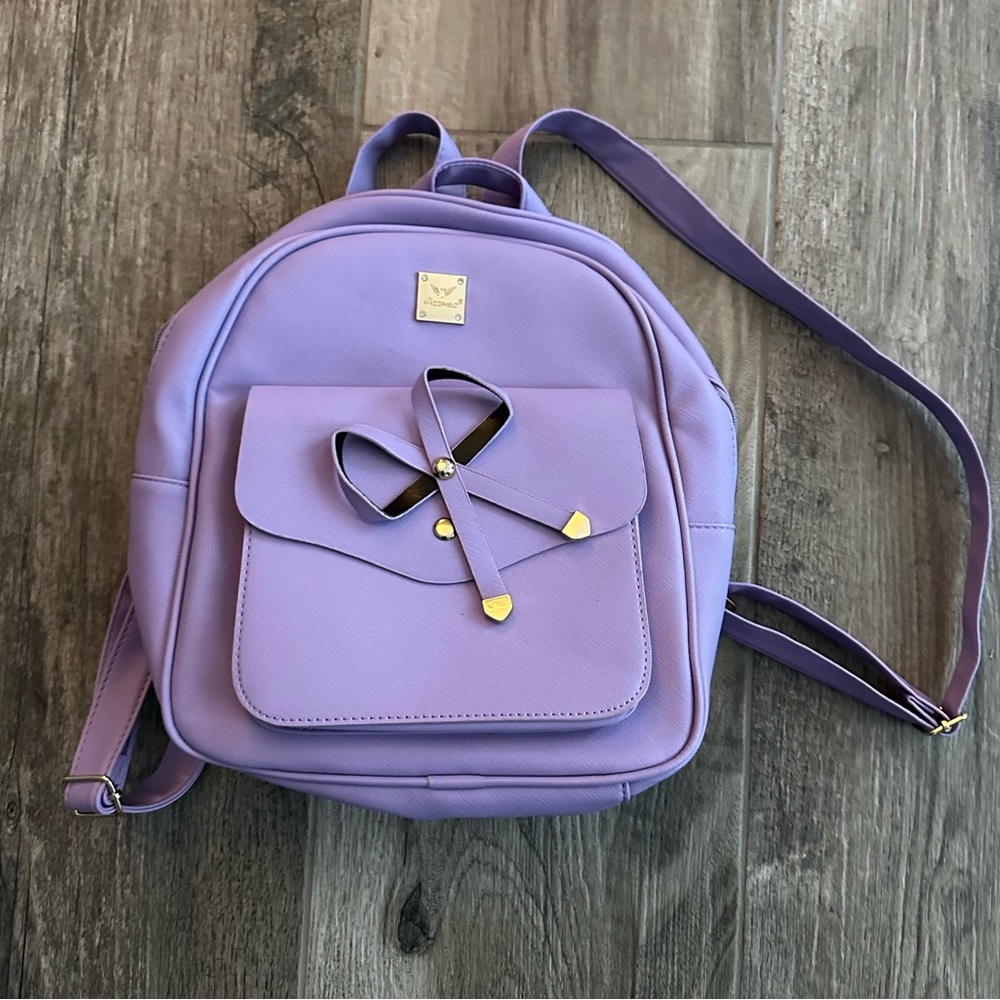 Maccinelo Small Purple Backpack w/bow